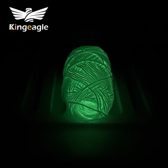 Kingeagle Manufacture Best Price 100% Polyester Crochet Glow in The Dark Knitting Yarn